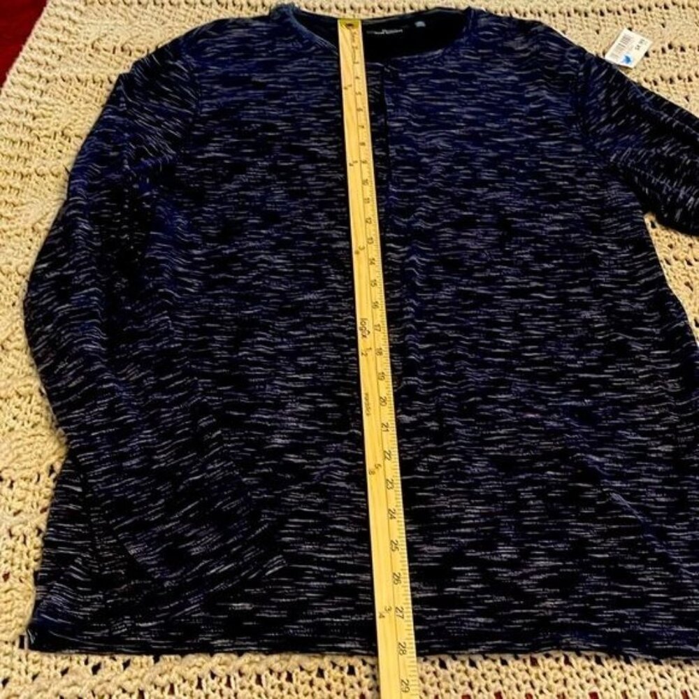 Marc Anthony men’s size XXL long sleeve shirt three button pull over black&gray
